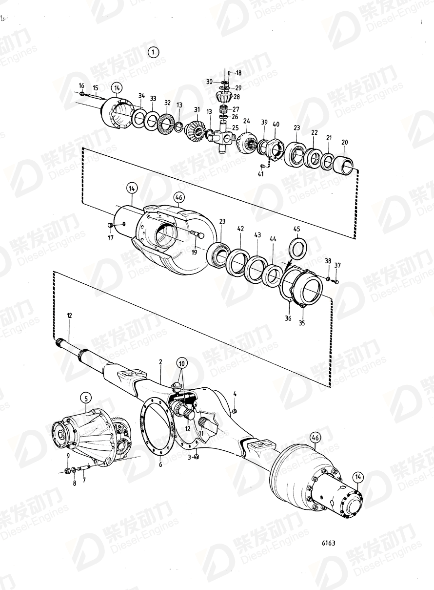 VOLVO needle bearing 384804 Drawing